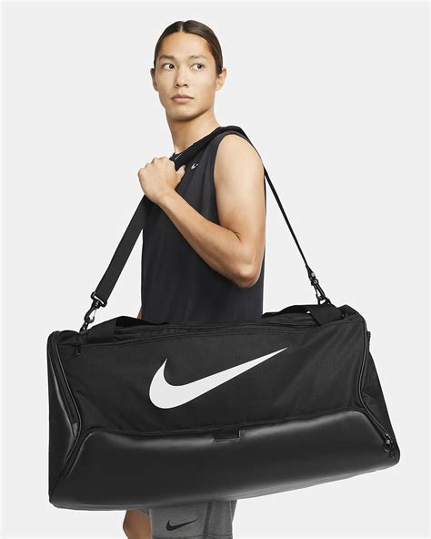 nike brasil duffel bag s sporttas unisex zwart|NIKE Brasilia Training Duffel Bag, Black/Black/White, .